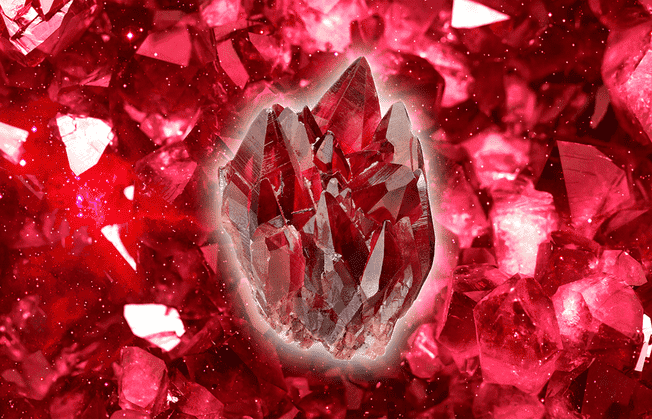 red healing crystals